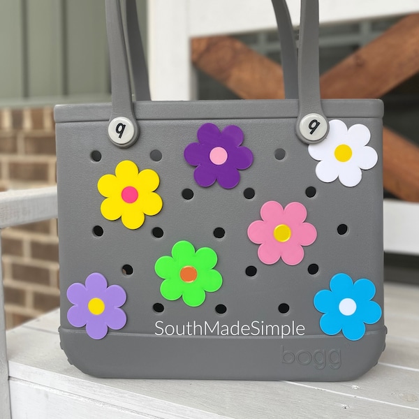 Daisy Flower Bogg Bag Charms, Bogg Bag Buttons, Bogg Bag Accessories, Flower Bogg Bag, Spring Bogg Bag Charms, Bogg Bag Gifts, Simply Tote