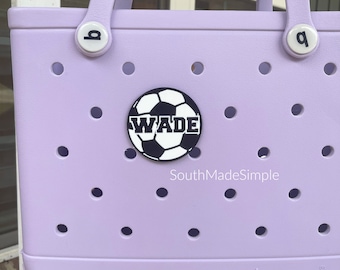 Custom Soccer Ball Bogg Bag Charm, Bogg Bag Buttons, Bogg Bag Accessories, Bogg Bag Tags, Sports Bogg Bag Charms, Custom Bogg Bag, Bogg Tote