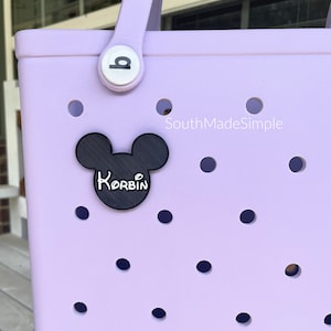 Custom Mickey Mouse Ears Bogg Bag Charm, Bogg Bag Accessories, Disney Vacation Gift, Bogg Bag Accessories, Bogg Bag Bits, Custom Bogg Bag
