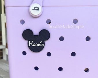 Custom Mickey Mouse Ears Bogg Bag Charm, Bogg Bag Accessories, Disney Vacation Gift, Bogg Bag Accessories, Bogg Bag Bits, Custom Bogg Bag