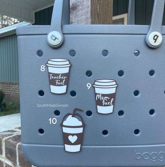 Coffee Bogg Bag Buttons, Bogg Bag Bits, Bogg Bag Charms, Bogg Bag