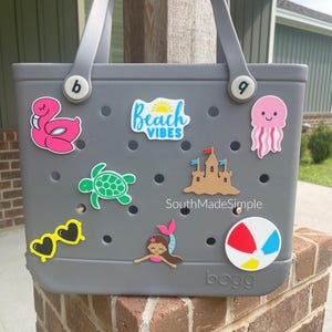 Summer Beach Pool Bogg Bag Charms, Bogg Bag Accessories, Bogg Bag Buttons, Summer Beach Bag, Custom Bogg Bag, Bogg Bag Tags, Pool Bogg Bag