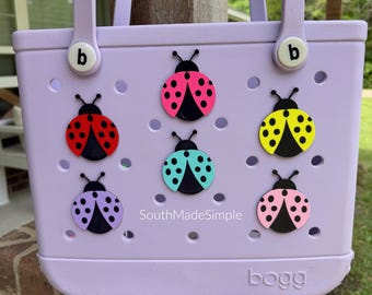 Ladybug Bogg Bag Charms, Bogg Bag Accessories, Custom Bogg Bag Charms, Bogg Bag Tags, Bogg Bag Jibitz, Simple Modern Bag Charms