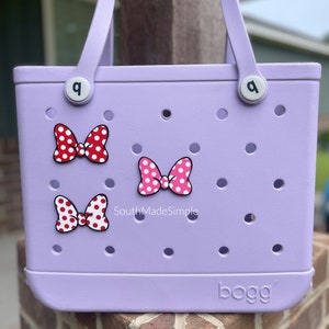 Minnie Bow Bogg Bag Charms, Bogg Bag Buttons, Bogg Bag Accessories, Bogg Bag Jibitz, Custom Bogg Bag, Simple Modern Bogg Bag Charms
