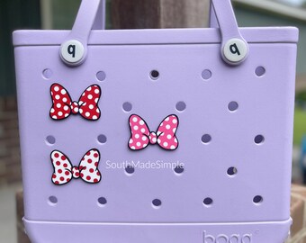 Minnie Bow Bogg Bag Charms, Bogg Bag Buttons, Bogg Bag Accessories, Bogg Bag Jibitz, Custom Bogg Bag, Simple Modern Bogg Bag Charms