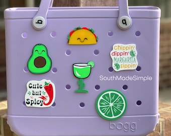 Taco Tuesday Cinco de Mayo Bogg Bag Charms, Bogg Bag Buttons, Bogg Bag Tags, Bogg Bag Accessories, Custom Bogg Bag, Bogg Bag Tags