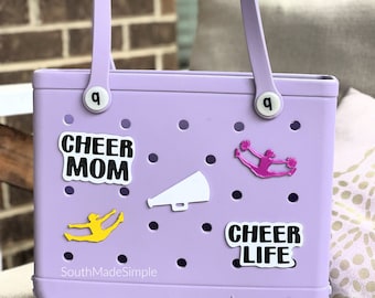 Cheer Bogg Bag Charms, Cheerleading Bogg Bag Charms, Bogg Bag Accessories, Bogg Bag Buttons, Football Bogg Bag, Simply Southern Tote