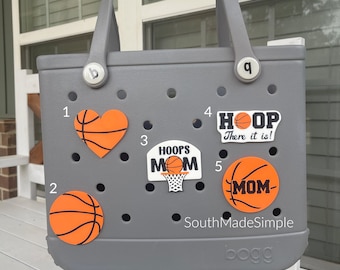 Basketball Bogg Bag Charms, Bogg Bag Buttons, Bogg Bag Accessories, Custom Bogg Bag Charms, Simply Southern Bag Charms, Sport Bogg Bag