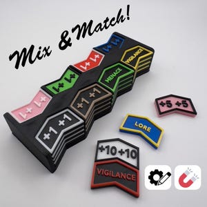 32x Custom Magnetic Counters, Fully Customizable Text and Colors, Compatible with all TCG/MTG
