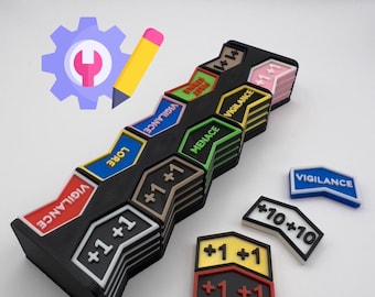 40xMagnetic Custom Tokens, Fully Customizable Text and Colors, Compatible with all TCG/MTG