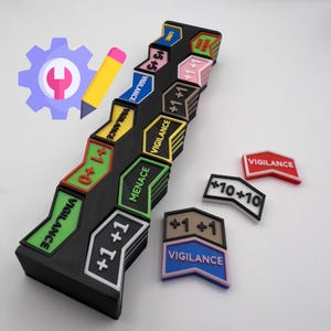 48x Tokens de Contagem Magnética, Texto e Cores Totalmente Personalizáveis, Compatível com todos os TCG/MTG