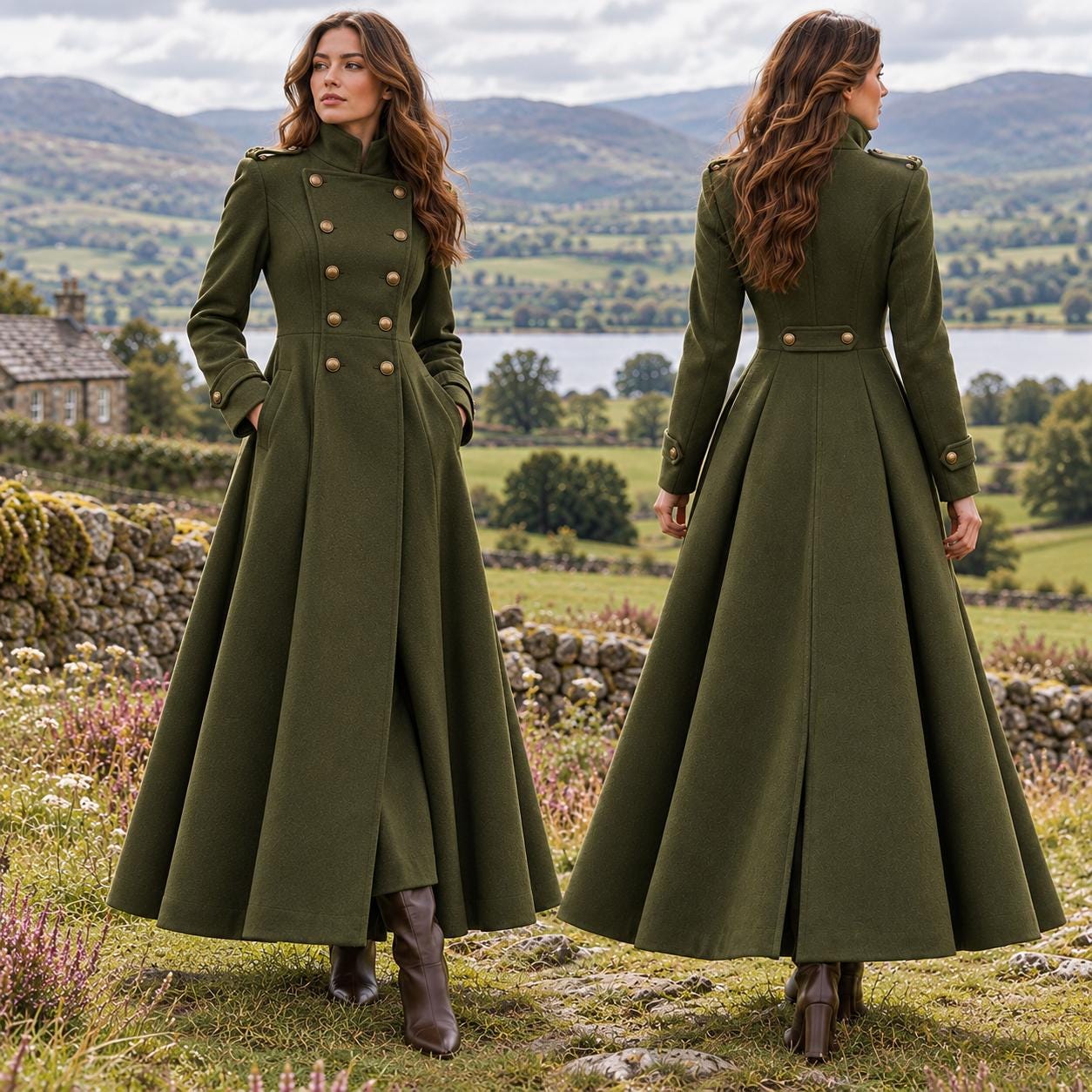 Vintage Full Length Wool Coat - Etsy