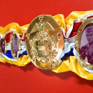 Rocky Ring Magazine Champion Belt 6mm Zinc | Rocky Balboa Boxing Award | Collector’s Edition Trophy for Boxing Fans