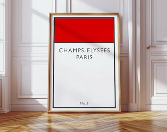 Custom Monopoly Poster | Personalized Game Card Print | Funny Gift for Him Her | Custom Text Wall Art | Unique Gift | Monopoly Card Poster