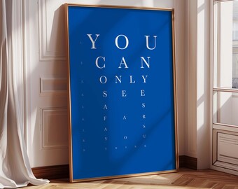 Motivational Poster | You Can Only See As Far As You Think Poster | Minimalist Motivational Wall Art | Mental Health Quote | Office Decor