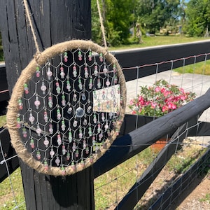Boho Watermelon Chicken Wire Suncatcher