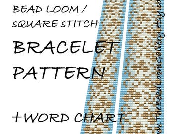 Bead Loom / Square Stitch Beaded Cuff Bracelet Repeating Patterns - 5 Variations - Includes Word Charts - PDF File - Vol.28 Shamrock