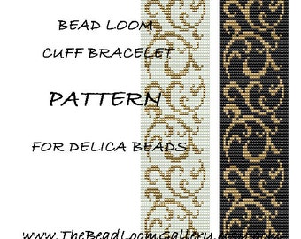 Bead Loom Cuff Bracelet Pattern Vol.25 - PDF File PATTERN