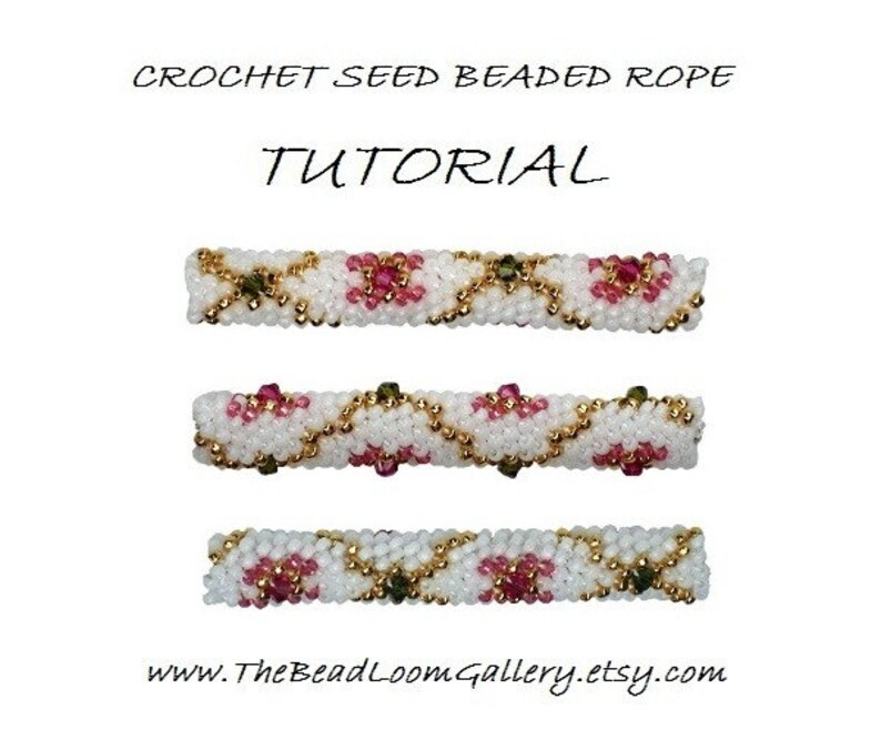 Beaded Rope Pattern PDF File Tutorial Crochet Seed Beaded Rope With