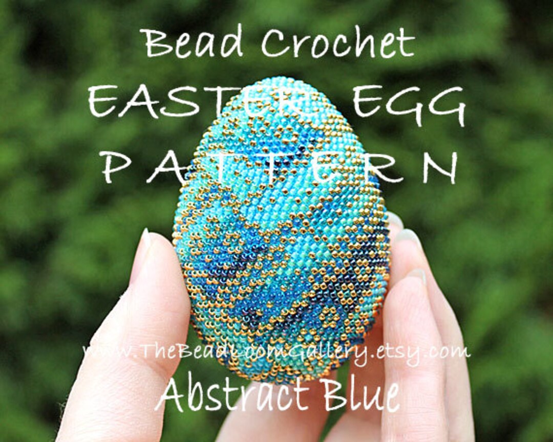 Easter Egg Pattern - Abstract Blue - Crochet PDF File TUTORIAL - Vol.22 ...