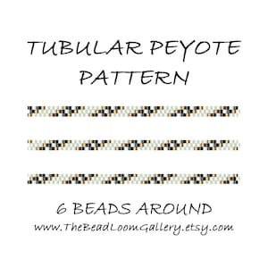 Tubular Peyote Bead PATTERN - 6 Beads Around - 5 Variations - PDF File PATTERN - Geometric Design