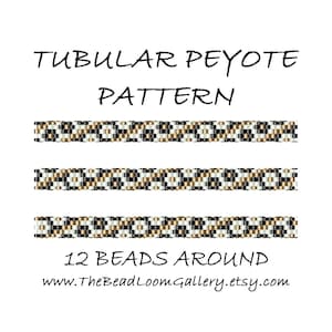 Tubular Peyote Bead PATTERN - Vol. 37 - PDF File PATTERN - 4 Variations - 12 Beads Around
