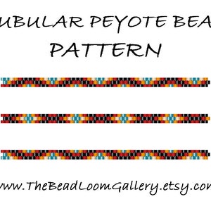 Tubular Peyote Bead PATTERN - 6 Beads Around - 6 Variations - PDF File PATTERN