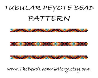 Tubular Peyote Bead PATTERN - 6 Beads Around - 6 Variations - PDF File PATTERN