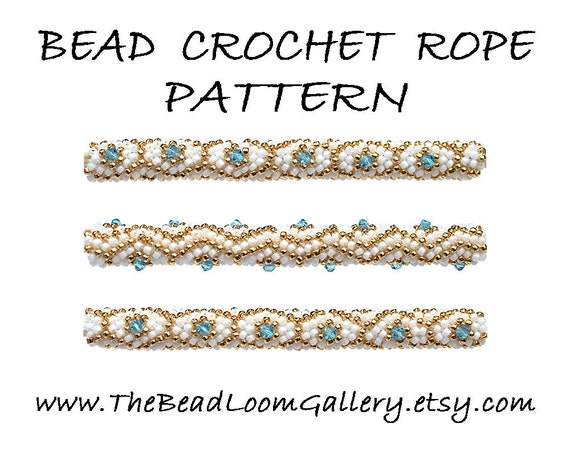 Bead Crochet Rope Pattern Vol. 51 Aquamarine Chain PDF | Etsy