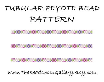 Tubular Peyote Bead PATTERN - 6 Beads Around - 6 Variations - PDF File PATTERN