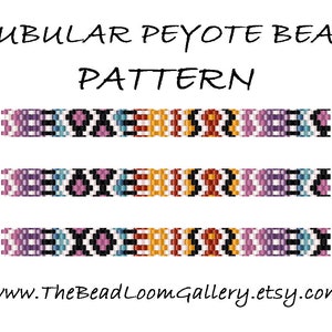 Tubular Peyote Bead PATTERN - Vol. 41 - 5 Variations - PDF File PATTERN 12 Beads Around