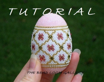 Easter Egg Pattern - Golden Net - Crochet PDF File TUTORIAL - Vol.3 with Swarovski Crystals