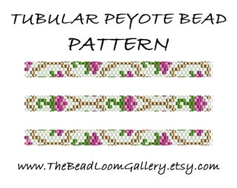 Tubular Peyote Bead PATTERN - Vol. 14 - 5 Variations - Celtic Roses - PDF File PATTERN