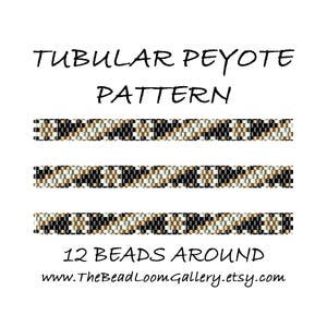 Tubular Peyote Bead PATTERN - Vol. 36 - PDF File PATTERN - 4 Variations - 12 Beads Around