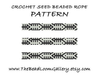 Beaded Rope Pattern - PDF File - Crochet Seed Beaded Rope - Vol.27 - Skeleton Fish