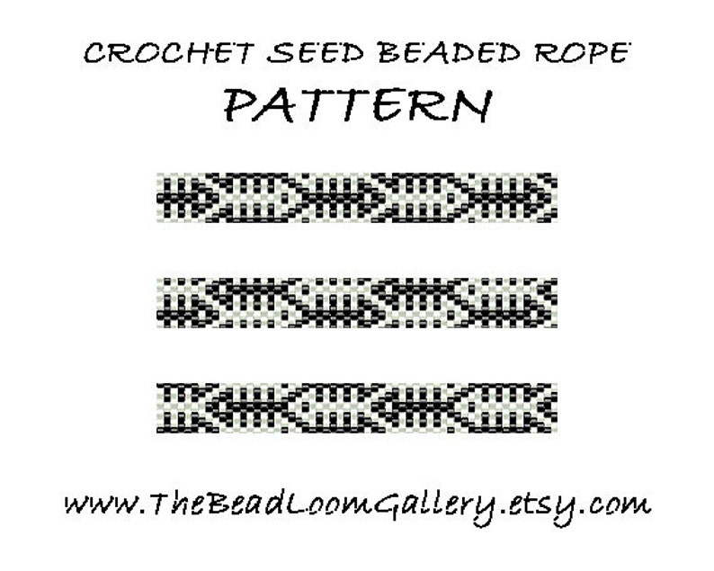 Beaded Rope Pattern PDF File Crochet Seed Beaded Rope Vol.27 Skeleton Fish image 1