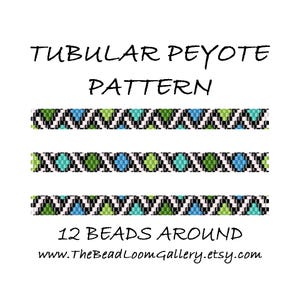 Tubular Peyote Bead PATTERN - Vol. 20 - 6 Variations - PDF File PATTERN - 10 or 12 Beads Around
