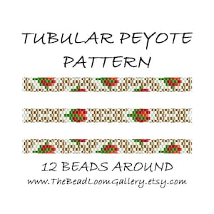 Tubular Peyote Bead PATTERN - Vol. 14 - 5 Variations - Celtic Roses - PDF File PATTERN