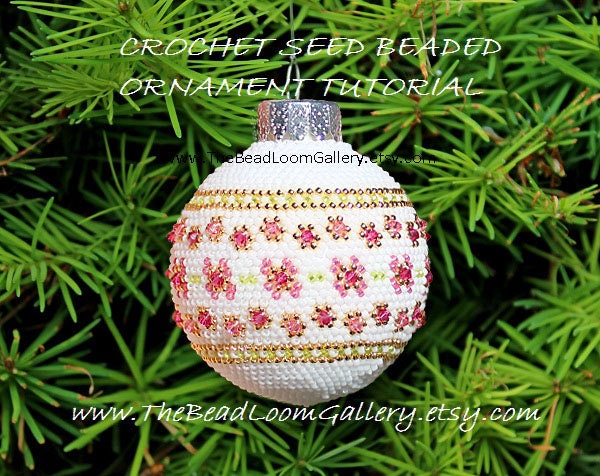 Buy Beaded Christmas Ornament or Ball With Swarovski Crystals
