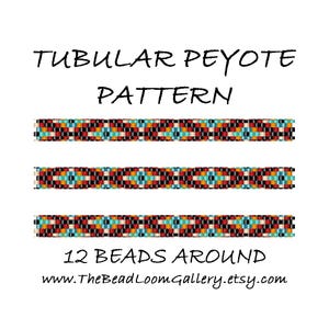 Tubular Peyote Bead PATTERN - Vol. 34 - 5 Variations - PDF File PATTERN - 12 Beads Around