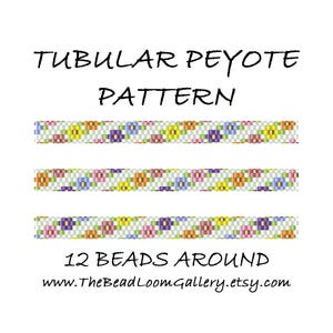 Tubular Peyote Bead PATTERN - Vol. 26 - 5 Variations - PDF File PATTERN - 12 Beads Around