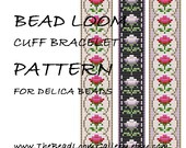 Bead Loom Cuff Bracelet Pattern Vol.37 - The June Rose - PDF File PATTERN