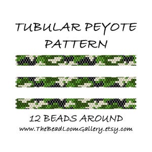 Tubular Peyote Bead PATTERN - Vol. 30 - 5 Variations - PDF File PATTERN - 12 or 10 Beads Around