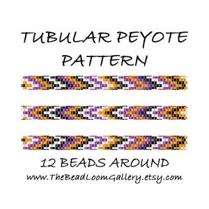 Tubular Peyote Bead PATTERN - Vol. 22 - 3 Variations - PDF File PATTERN - 12 Beads Around