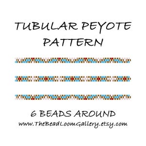 Tubular Peyote Bead PATTERN - 6 Beads Around - 5 Variations - PDF File PATTERN