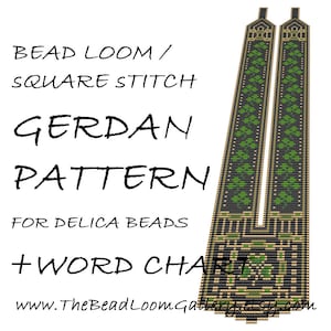 Bead Loom / Square Stitch Gerdan Beading Patterns - Celtic Clover Leaves - 5 Variations - Includes Word Charts - PDF File PATTERNS
