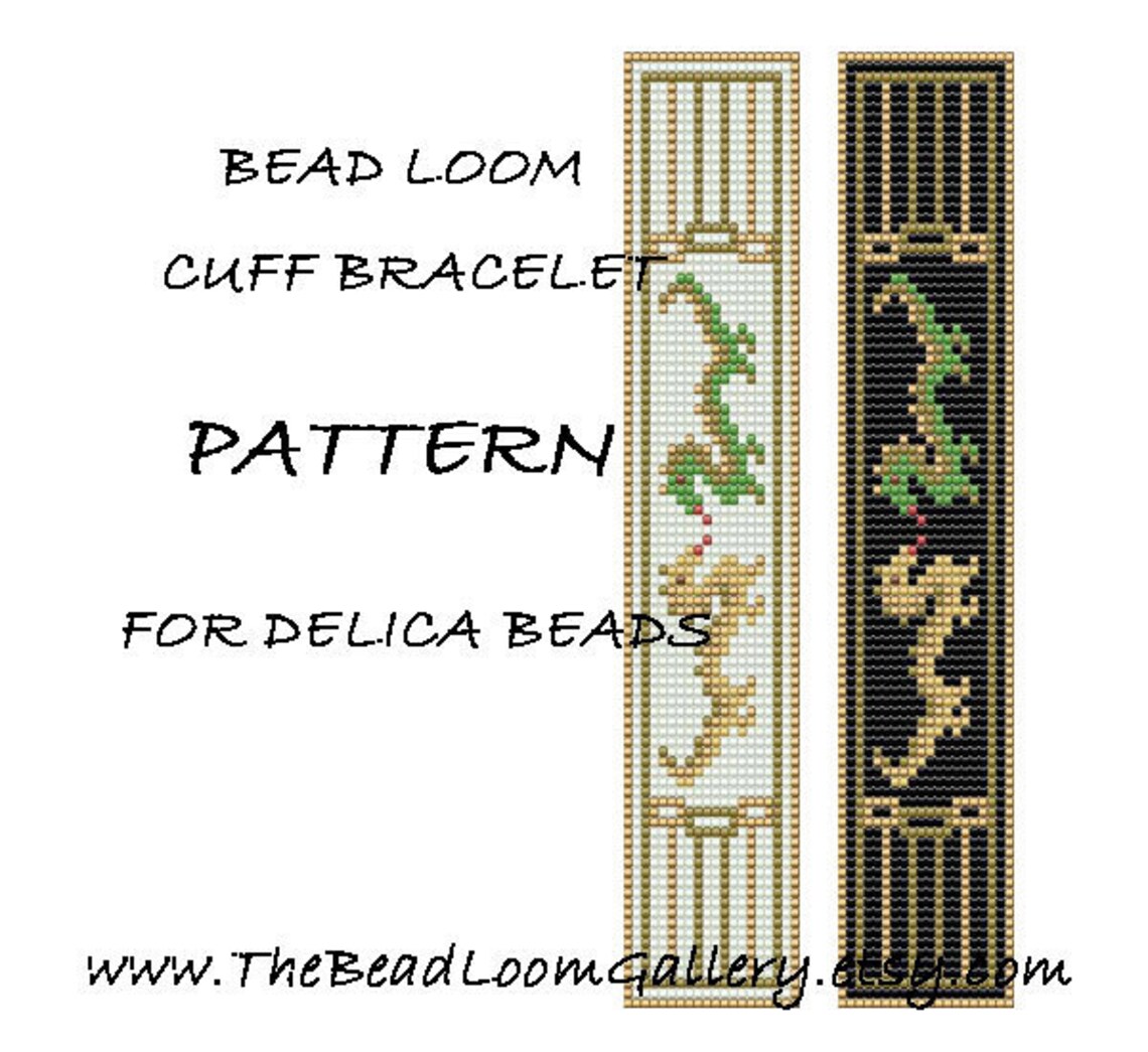 Bead Loom Cuff Bracelet Pattern Vol.11 Dragon Bracelet PDF File PATTERN Etsy