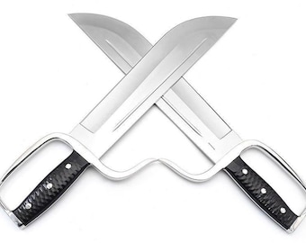 Handmade Damascus Steel Wing Chun Blades: Martial Arts Training Swords