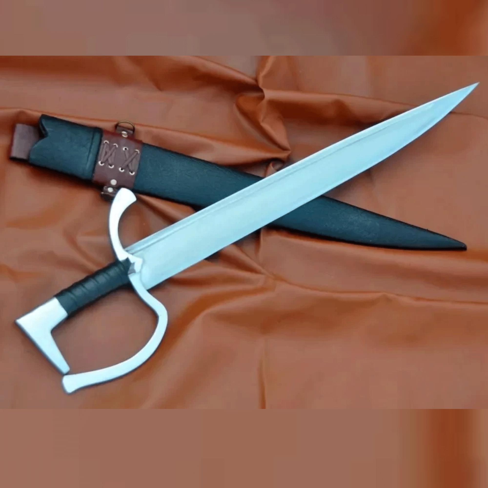 Handmade Forged Steel Falchion Sword: Medieval Collectible With