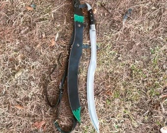 Handmade Carbon Steel Viking Sword: Rosewood Handle, Leather Sheath
